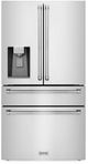 ZLINE 36 in. 21.6 Fingerprint Resistant Stainless Steel Counter Depth French Door Refrigerator -0