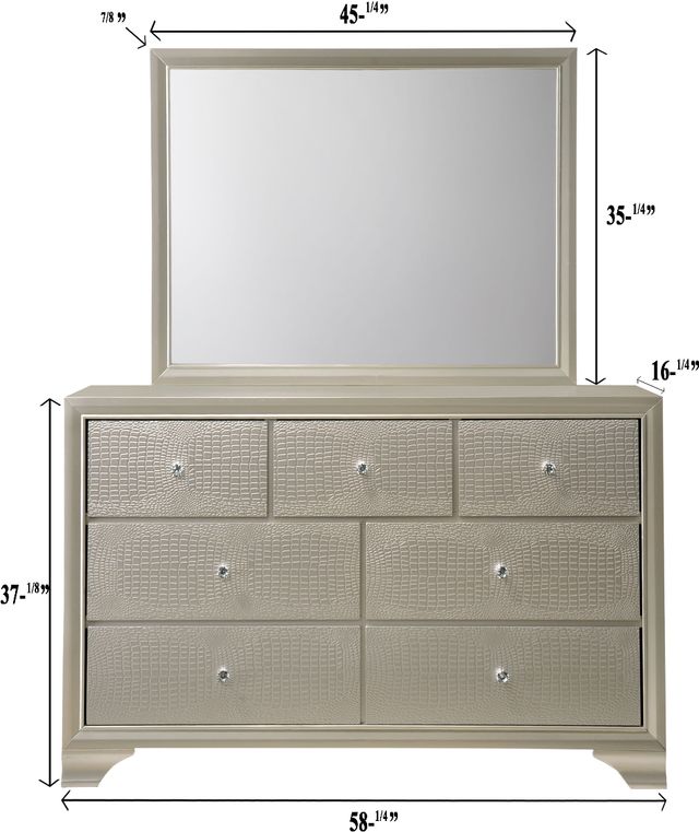 Crown Mark Lyssa Champagne Dresser-2