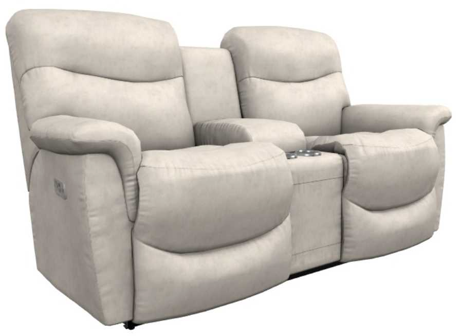 La-Z-Boy® James Mocha Manual Reclining Loveseat with Console