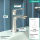 Hansgrohe Metris Brushed Nickel Single-Hole Faucet 100 with Pop-Up Drain-2
