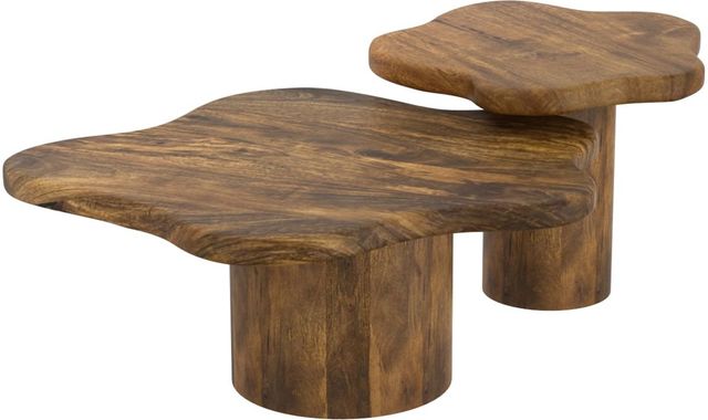 Worldwide Homefurnishings Inc. Mayal 2-Piece Walnut Coffee Table Set-0