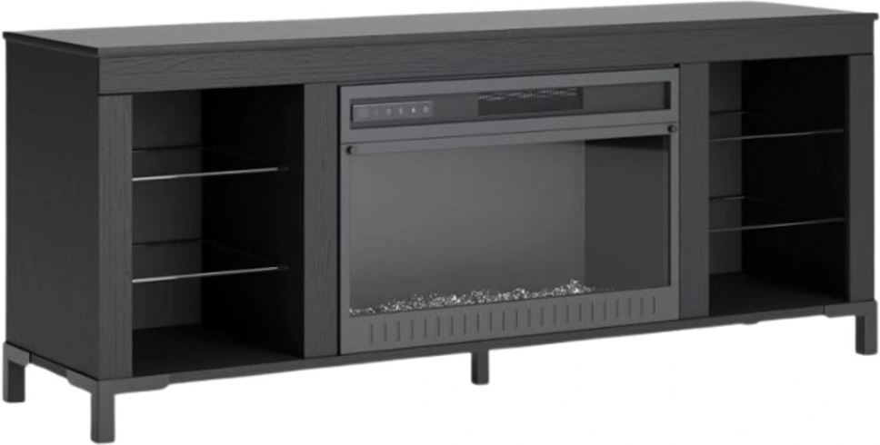 Matte black tv stand discount