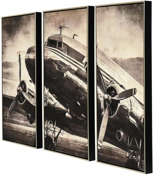 Stylecraft 3-Piece Vintage Airliner Wall Art Set-2