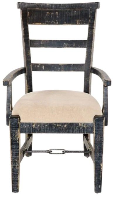 Sunny Designs™ Beige/Black Sand Dining Arm Chair-2