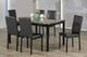 Titus Furniture T3201 Black Faux Marble Dining Table-1