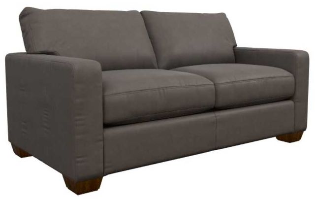 La-Z-Boy® Shiloh Greystone Leather Apartment-Size Sofa-0