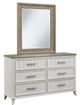 American WoodCrafters Beach Comber 3-Piece Brown/Weathered White Queen Panel Bedroom Set-3