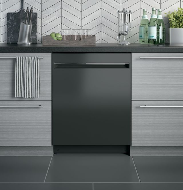 GE® 24" Black on Black Built-In Dishwasher-4