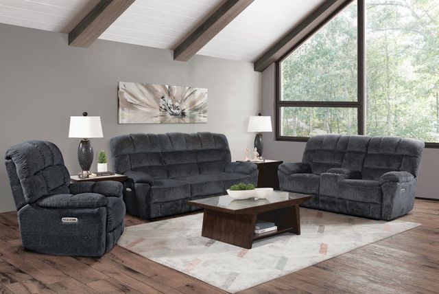 Corinthian Furniture Baker Blue Rocking Recliner-1