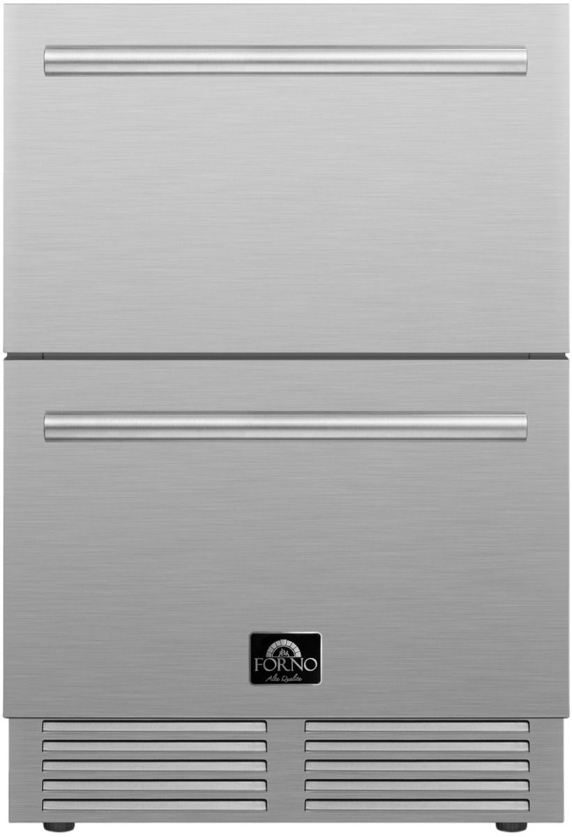 FORNO® Como 24 in. 4.9 Cu. Ft. Stainless Steel Indoor/Outdoor Drawer Refrigerator