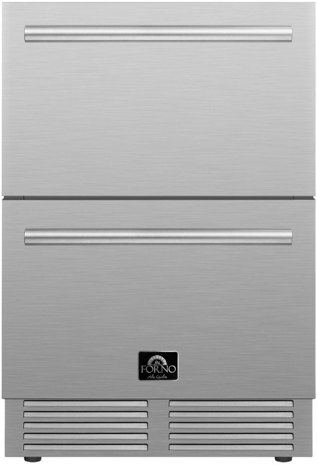 FORNO® Como 24 in. 4.9 Cu. Ft. Stainless Steel Indoor/Outdoor Drawer Refrigerator