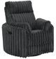 Albany Industries Avenida Mondo Gunmetal Manual Swivel Recliner-0
