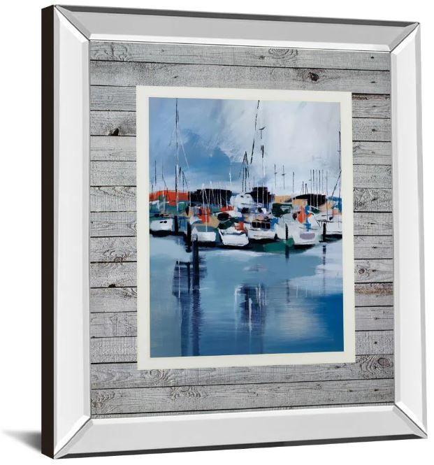 Classy Art Docked by Fitsimmons, A. Mirror Framed Wall Art-1