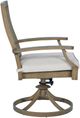 Signature Design by Ashley® Rainier Ranch 2-Piece Beige/Brown Aluminum/Nuvella Outdoor Swivel Chair-4