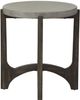Liberty Furniture Cascade Wire Brush Rustic Brown End Table with Concrete Top-3