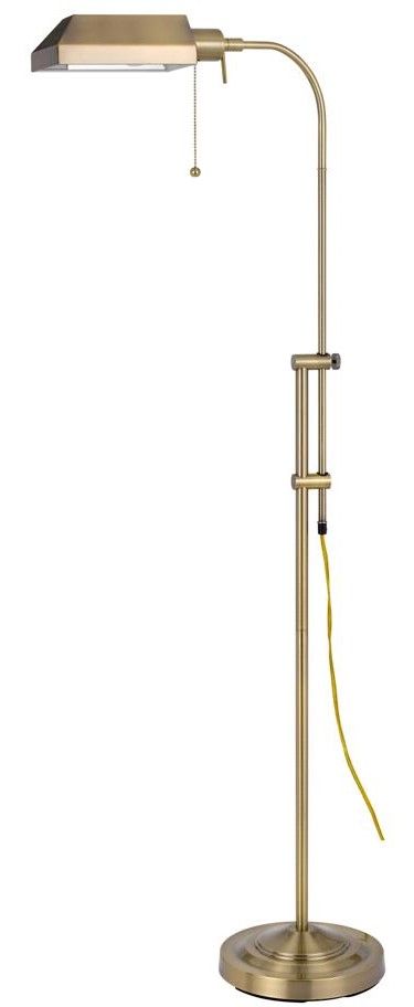 Cal® Lighting & Accessories Pharmacy Antique Brass Floor Lamp with Adjust Pole-1