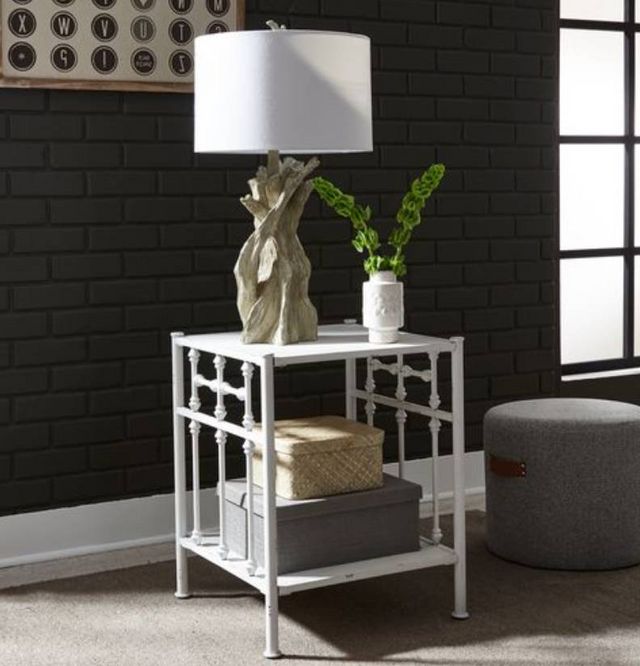 Liberty Furniture Vintage Antique White Open Nightstand-5