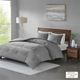 Olliix by Madison Park 3 Piece Grey King/California King Finley Cotton Waffle Weave Comforter Set-1