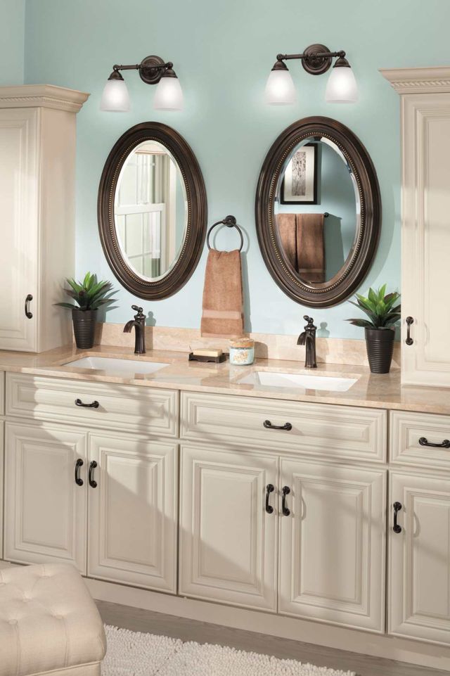 Moen® Brantford™ Oil Rubbed Bronze Two Globe Bath Light-4