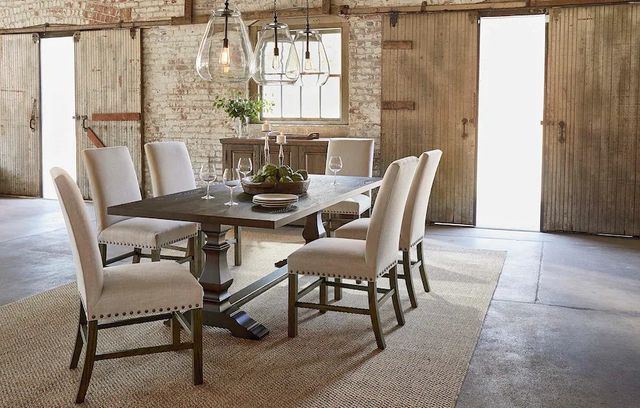 Bassett® Furniture Customizable BenchMade Harvest 108" Oak Dining Table-4