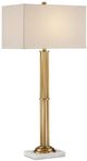 Currey & Company Allegory Antique Brass/Off-White Table Lamp-0