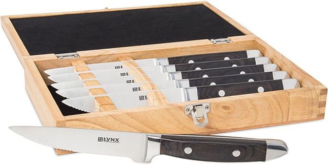 Lynx® Stainless Steel Steak Knife Box Set-0