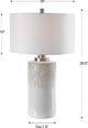 Uttermost® Georgios White Cylinder Table Lamp-2