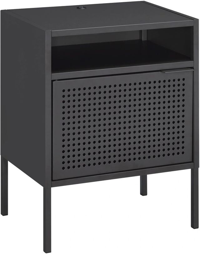 Elements International Ember Gray Nightstand-0