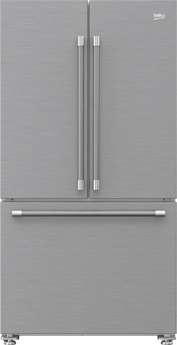 Beko 36 in. 20.5 Cu. Ft. Fingerprint-Free Stainless Steel Counter Depth French Door Refrigerator-1
