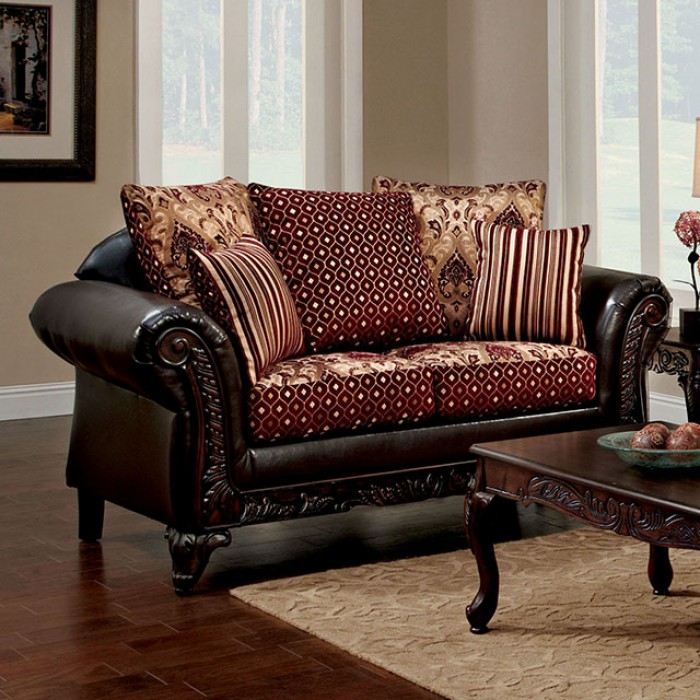 Burgundy loveseat discount