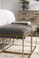 Fairfield® Customizable Soren Brushed Brass Square Pouf-4