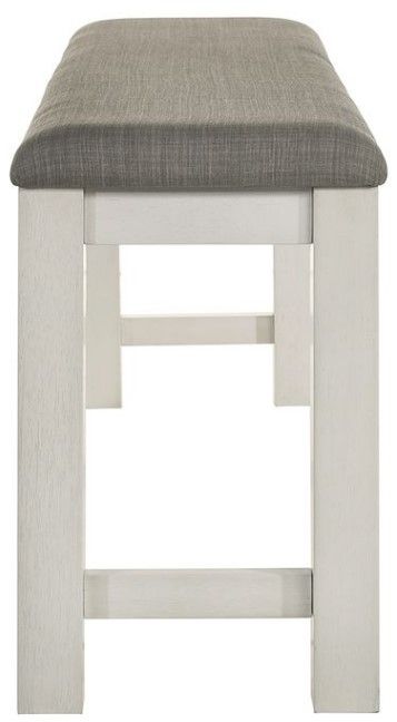 Liberty Furniture Brook Bay Carbon Gray/Textured White Counter Bench-3