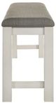 Liberty Furniture Brook Bay Carbon Gray/Textured White Counter Bench-3