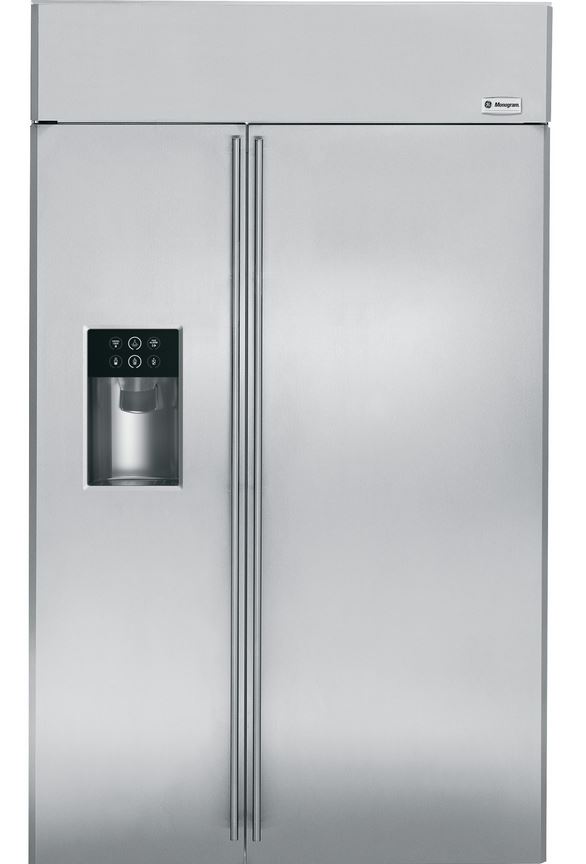 GE Monogram 29 Cu. Ft. Built In Side by Side Refrigerator Stainless Steel Appliance Leaders