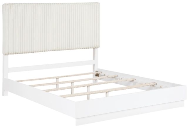 Homelegance® Linea Cream/Pearl White Eastern King Panel Bed-3