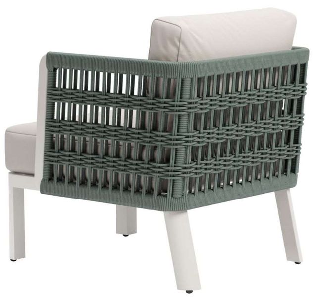 Zuo® Modern Bridgehampton White Aluminum Fabric Outdoor Accent Chair-4