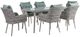 ACME Furniture Jenneva 7-Piece Gray/Night Green Fabric/Wicker Outdoor Patio Dining Set-0