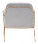 Zuo® Nadir Gray and Gold Arm Chair-3