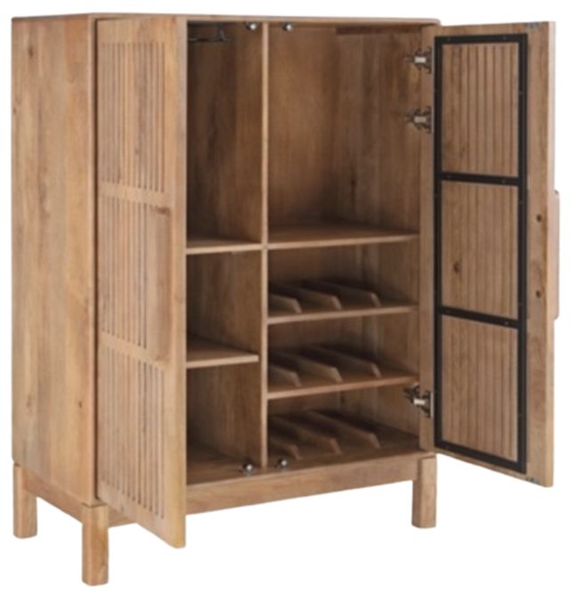 Signature Design by Ashley® Pellamour Natural Brown Bar Cabinet-2
