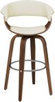 Coaster® Zion Ecru/Walnut Upholstered Swivel Bar Stool-3