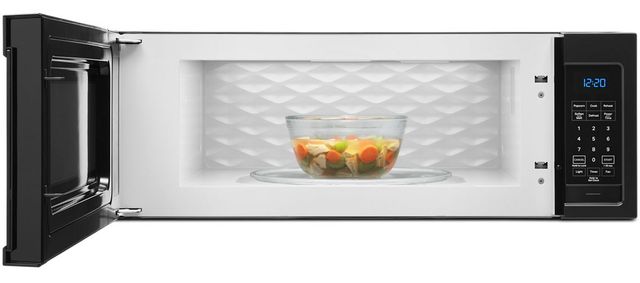 Whirlpool® 1.1 Cu. Ft. Black Low Profile Over The Range Microwave-1