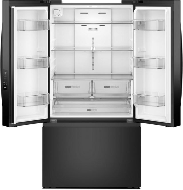 Whirlpool® 36" 30.5 Cu. Ft. Black French Door Refrigerator with Ice Maker-1
