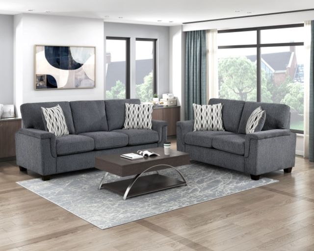 Homelegance® Chelsea Dark Gray Loveseat-1