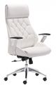 Zuo® Boutique White Comfort Office Chair-0