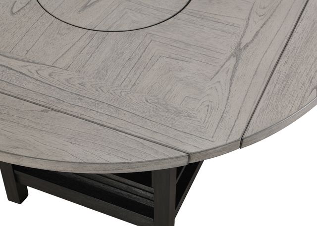 Crown Mark Cline Light Gray Counter Height Table with Black Base-3