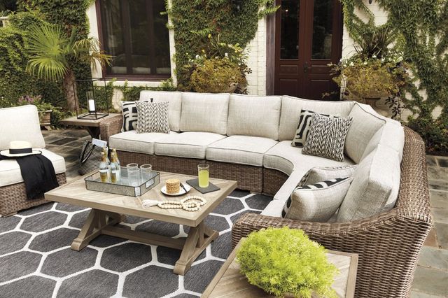 Piece Ashley Beachcroft Outdoor Sectional Signature Design By