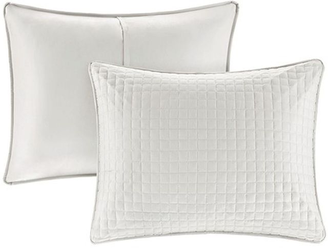 Olliix by 510 Design Otto Grey Full/Queen 3 Piece Reversible Coverlet Set-1