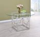 Coaster® Starlight Clear/Chrome Round Dining Table-4