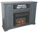 American Heartland Manufacturing Poplar Tall Fireplace Curve TV Stand-0