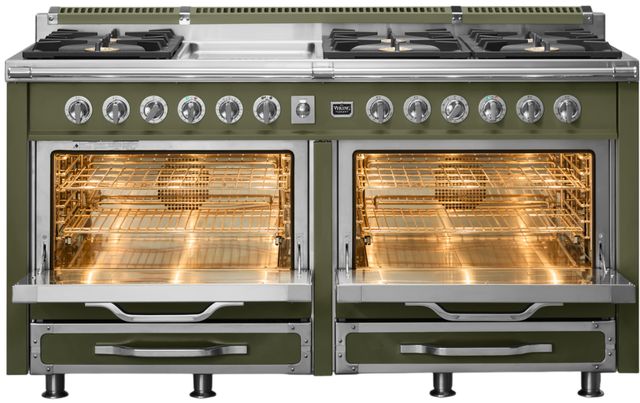 Viking® Tuscany 66” Martini Pro Style Dual Fuel Range with Griddle-1